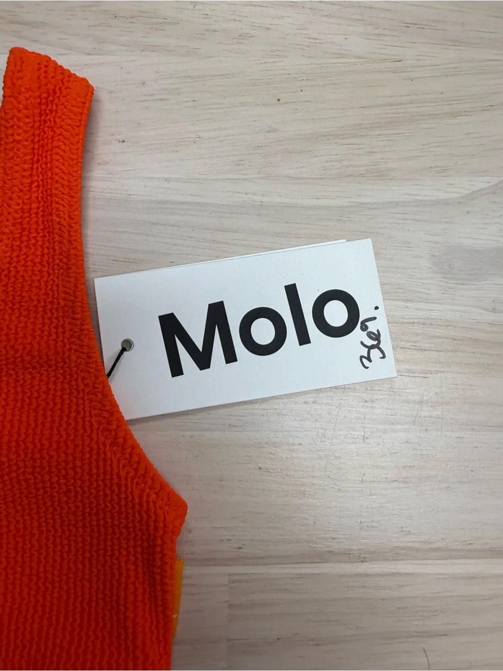 New Molo size 7/8 red orange bikini